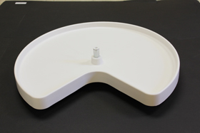 Set of 1 Kidney polymer shelf, 28''
